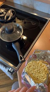Noodles that are packaged as a circle so that they actually fit in a pan