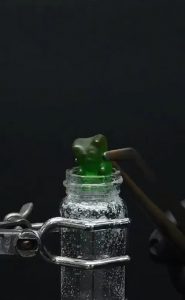 Gummy bear ends up in potassium chlorate where he dies.