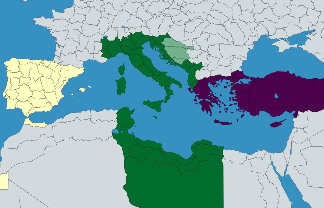 I’m going to play as Italy with its Empire, in faction with Byzantine Empire and Iberian Empire, which country or faction would you attack first?