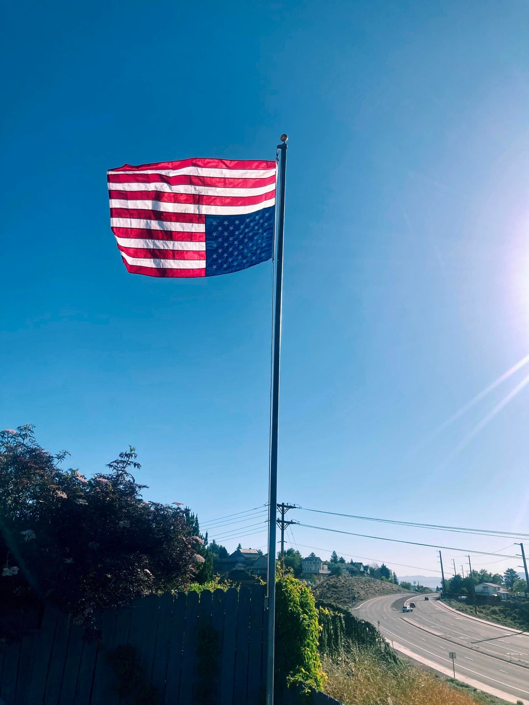 My backyard next to a state highway in Reno, NV (OC)