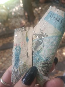 this money was left next to a salt lamp long enough for crystals to form