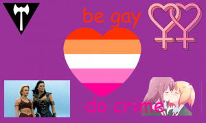 Made the perfect lesbian pride flag, I was told this is the place to share it