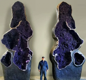 World's largest Amethyst geode pair from Uruguay