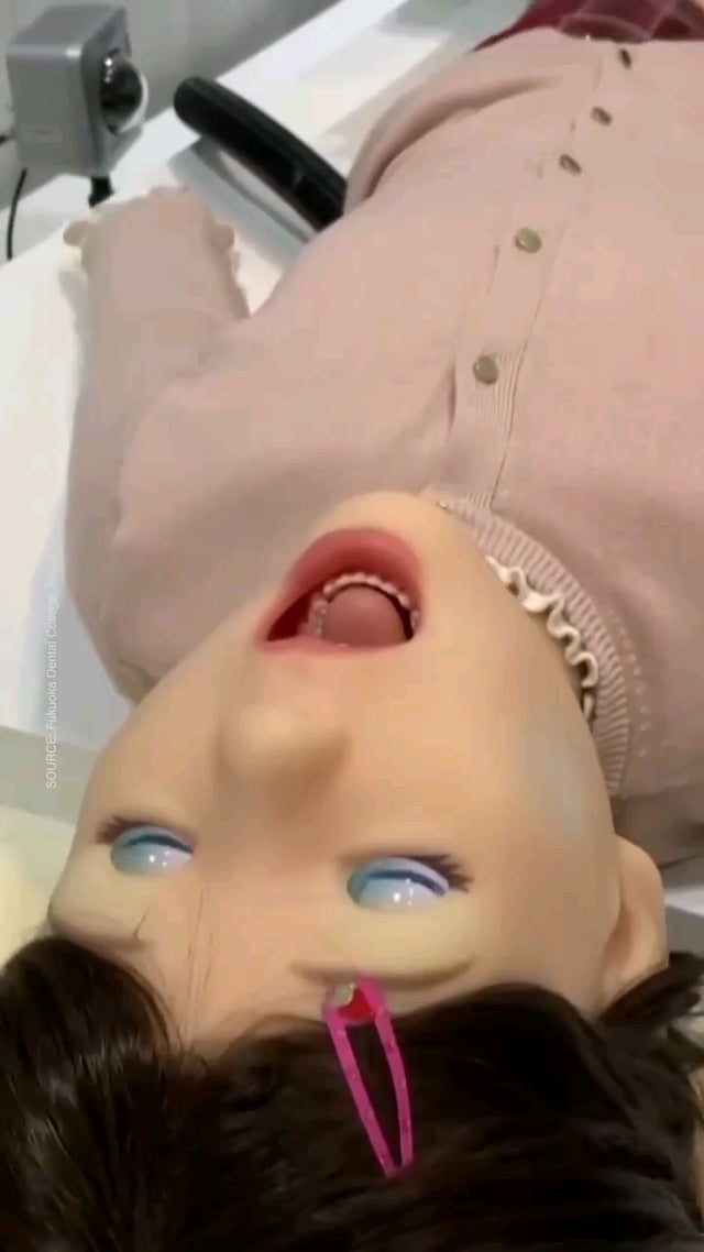 This realistic medical training robot for dentists