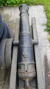 My family has owned this old cast iron cannon for years.