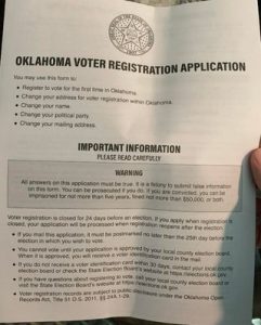 My high school mailed my diploma with a voter registration form