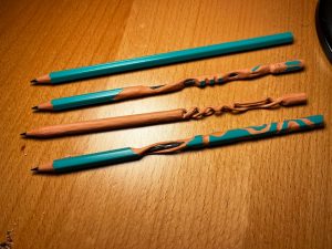 Some pencils I tried carving