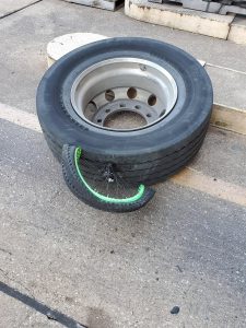 Got a roadcall today for a flat tire caused by tire. It's a tireception.