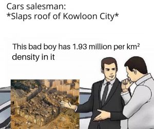 It's 5 million per sq mi for ya american