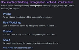 How can I list my website like this