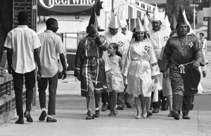 KKK marching during the day