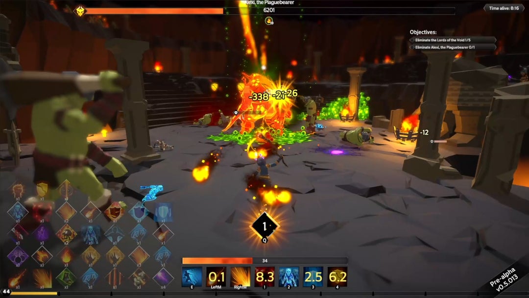 I've been working on Rogue Soulstone, a chaotic Action Roguelite with multiple characters, weapon crafting, skill tree and a ton of skills and builds to try out. Heavily inspired by Risk of Rain and Vampire Survivors!