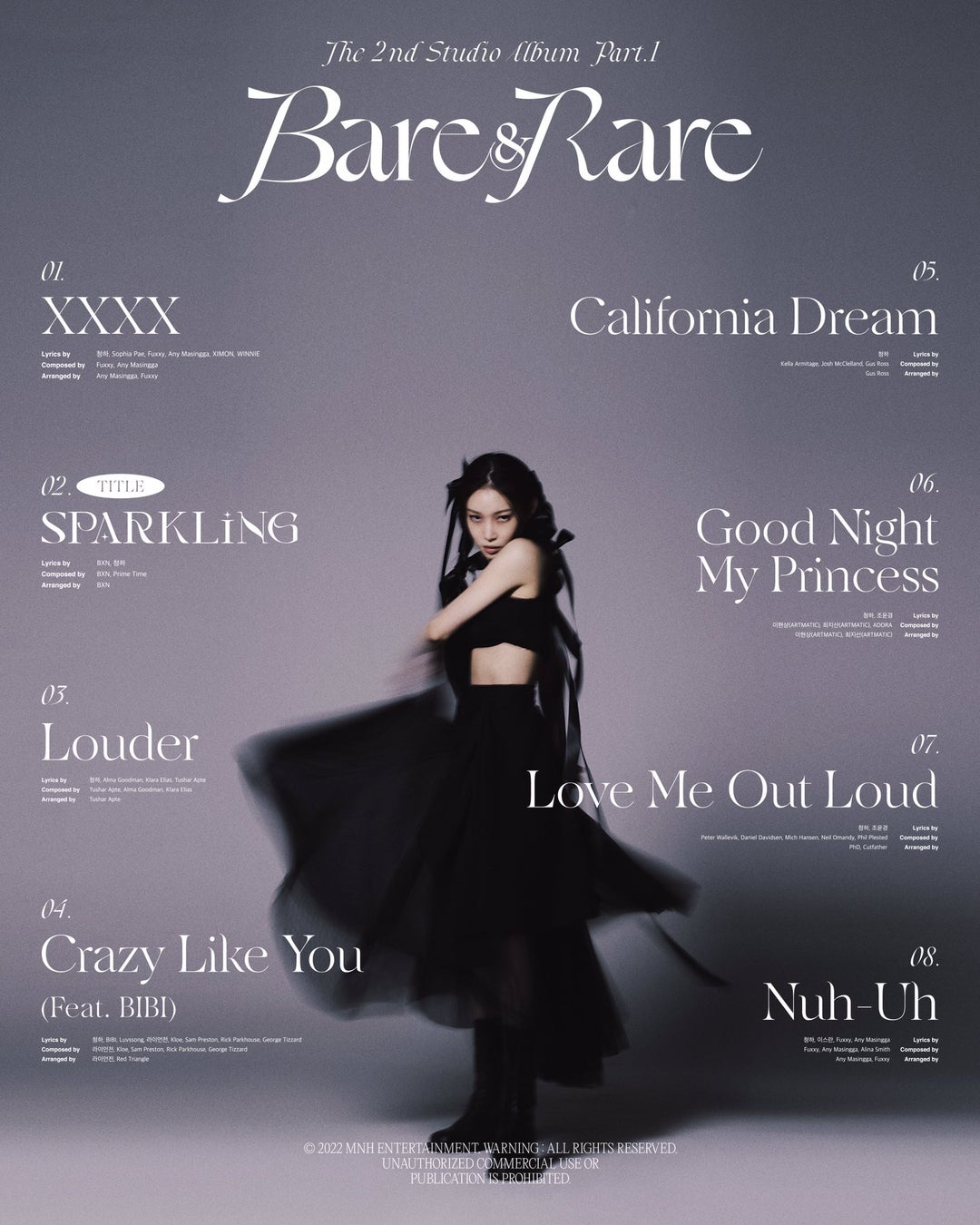 Chungha - The 2nd Studio Album Pt. 1: Bare&Rare (Track List)