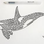 Was asked to draw a one line Orca and wanted to share (oc)