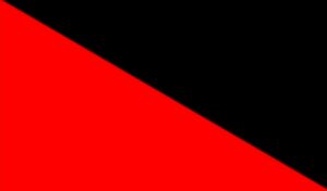 Flag of Anarcho Chommunism, but I addet a thin red line for Ancoms that support the fire department