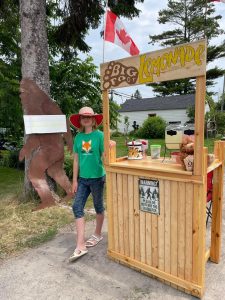 [OC] I built my daughter a lemonade stand using her old loft bed and she named it.