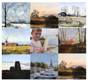 Child artist Kieron Williamson (9 yrs old) from Norfolk, England.