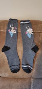 They ran out of white half way through my pair of socks.