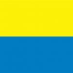 Ukraine flag if it was an ocean planet with an atmosphere of sulfuric acid
