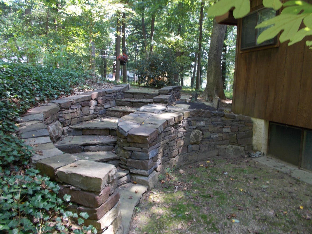 (OC) dry stone steps that I built using only a hammer