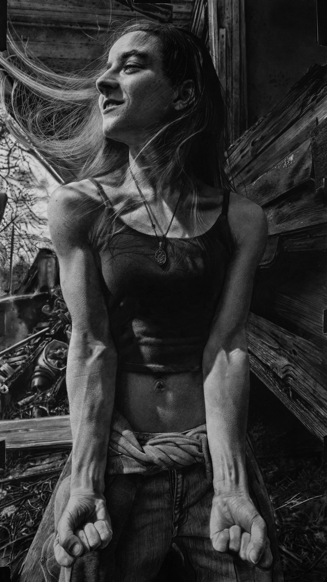 This is my latest pencil drawing, done in charcoal, graphite, and 150 hours.
