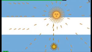 Flag of Argentina but it's an epic battle against the Uruguayan sun