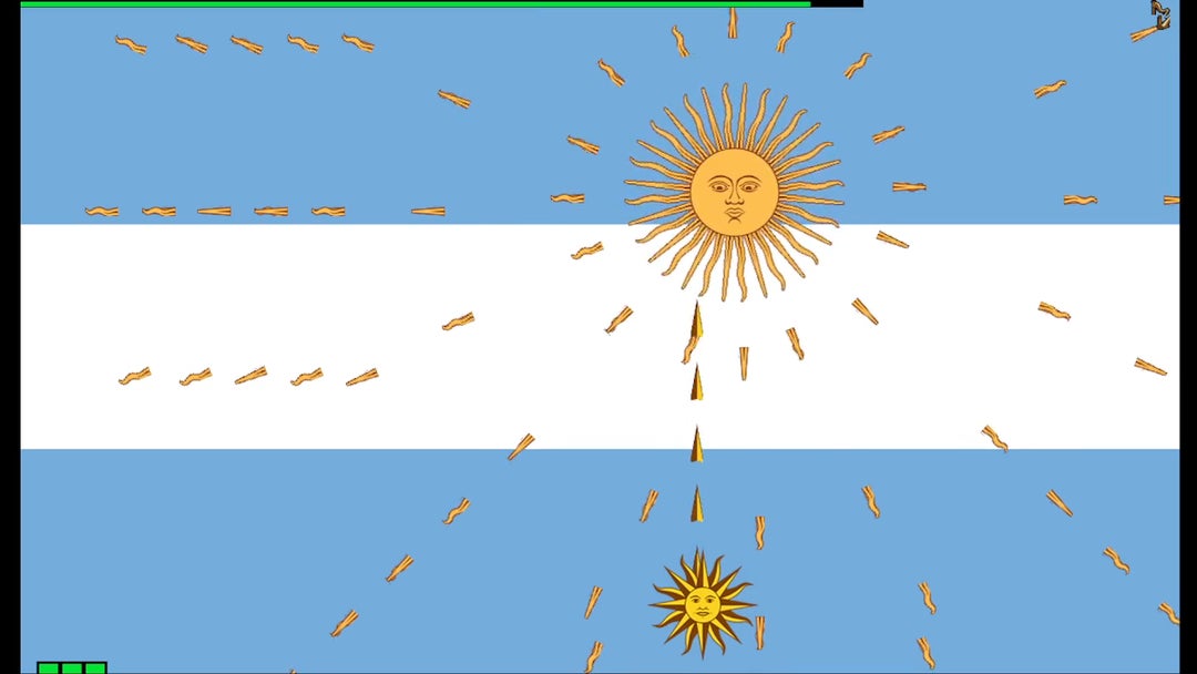 Flag of Argentina but it's an epic battle against the Uruguayan sun