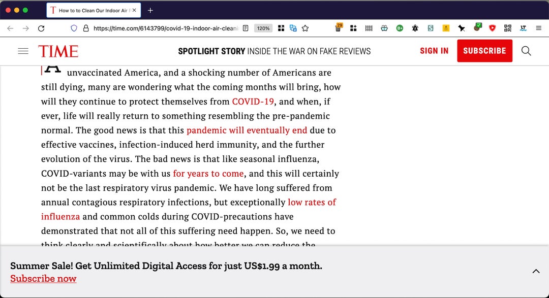 I’ve redesigned Time’s article page to get rid of the sticky header and footer and instead move everything to the side
