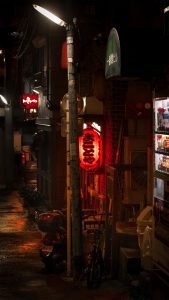 A back alley in Tokyo, Japan