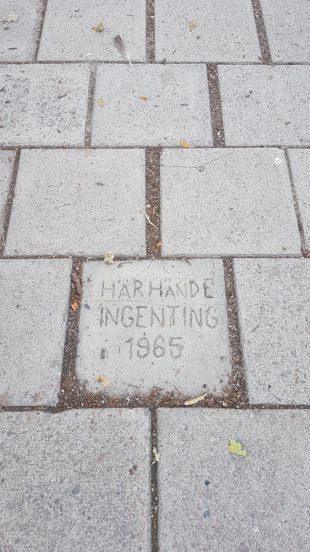 "Nothing happened here 1965"
