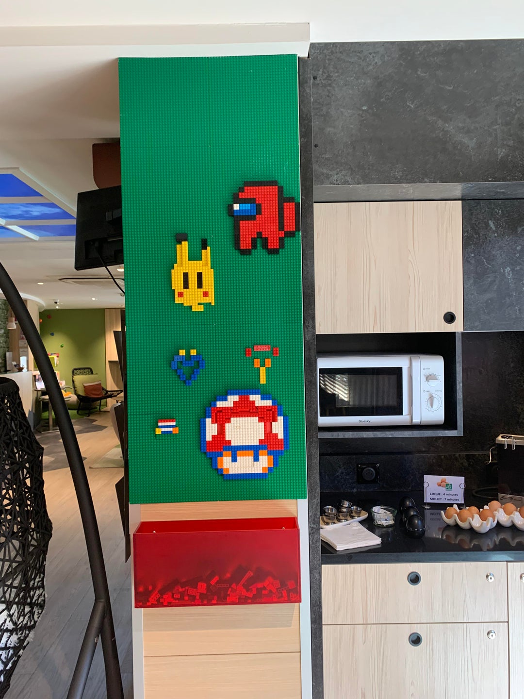 Hotel i’m staying at has a lego wall