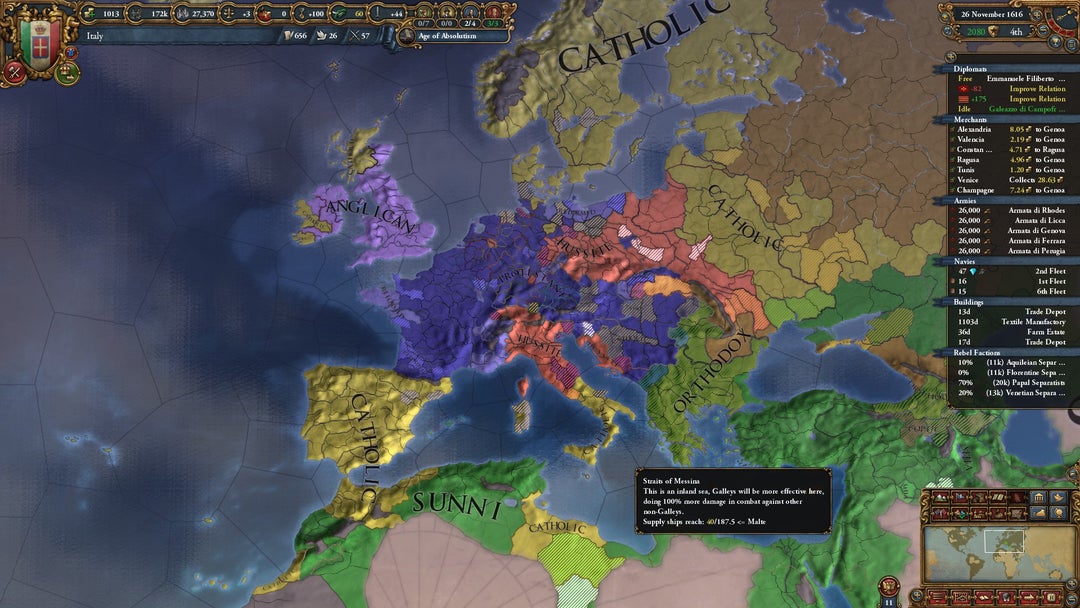 Strongest Reformation I have ever seen in eu4, thought you guys might like it