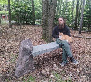 (OC) I collected these boulders from the wild and built me a stone bench