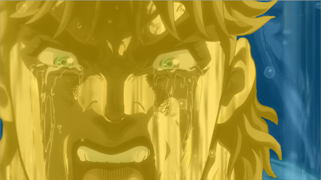 Flag of Sweden if Jesus got crushed to death by a cross-shaped rock