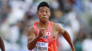Sani Brown 1st Japanese to reach 100m final at worlds