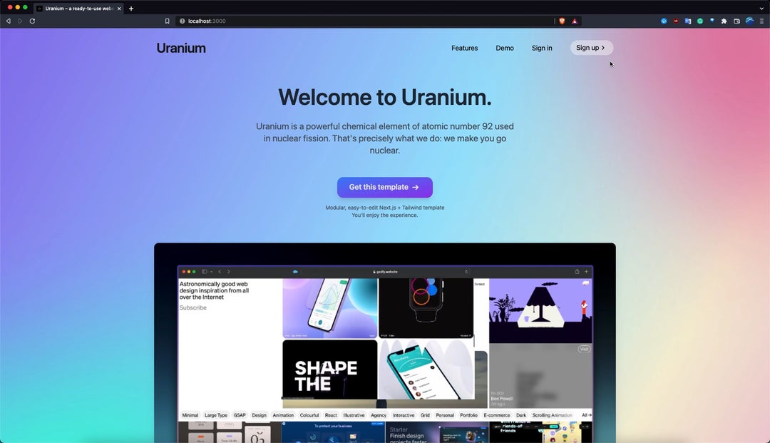 I made a free SaaS template (Next.js/TailwindCSS) [Repost]