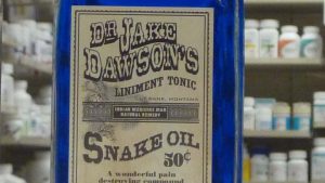 TIL the "snake oil salesman" is attributed to Clark Stanley who gained national attention marketing snake oil at the 1893 World's Fair. In 1916 a USDA analysis concluded there was no snake oil in his concoction at all, and that it was 99% mineral oil. He was fined $20 ($543.69 in 2022).