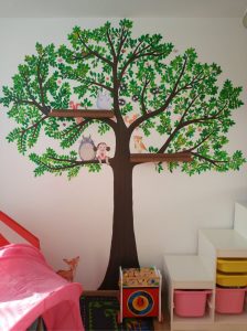 I love the tree my wife painted for our daughter