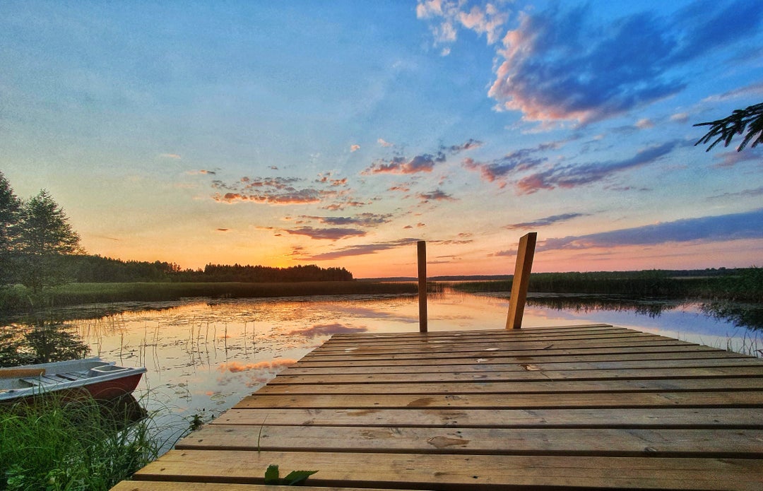 [OC] Peace and beauty during sunset in a summer cottage