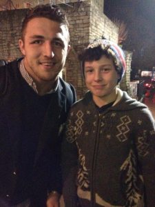 A young Henry Arundell met his rugby role model Sam Burgess following his debut for Bath back in 2014, hope the kid now has a better role model.
