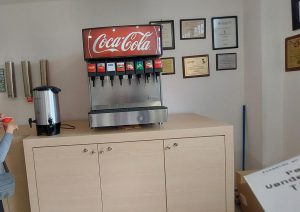 This Dentist has a free soda machine in the lobby, and coffee.