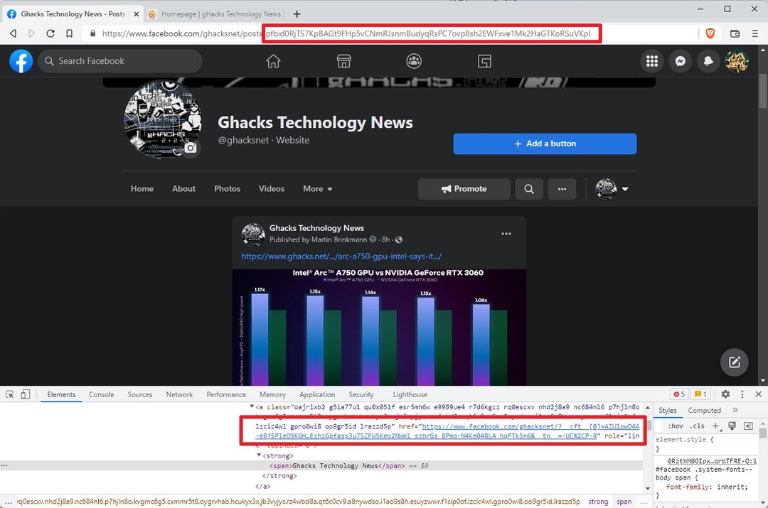 Facebook has started to encrypt links to counter privacy-improving URL Stripping - gHacks Tech News