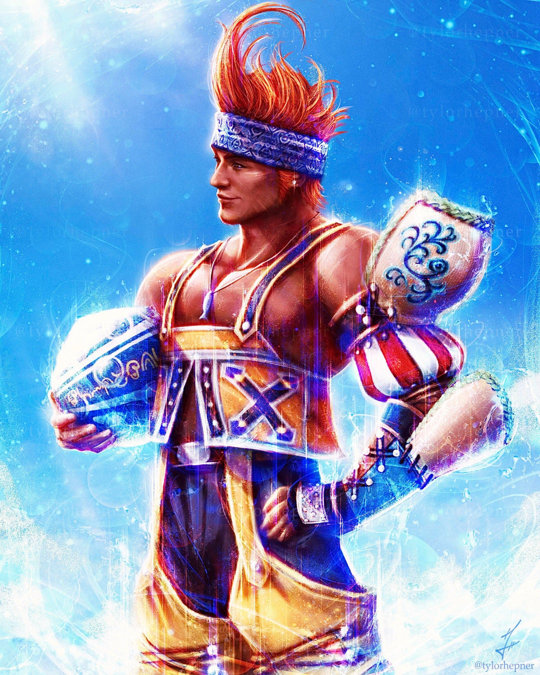 Wakka Painting- Continuing my FFX Drawing Series