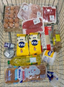 This is what a little more than a monthly minimum wage gets you in groceries in Venezuela