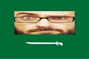 i made a flag of saudi arabia and replaced the text with vsauce