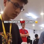 wtf This guy solved the cube in 0.97 seconds!