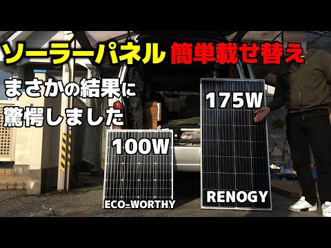 【RENOGY】ソーラーパネル設置から1年。載せ替えたらまさかの結果に驚愕しました！【軽バン車中泊快適化】