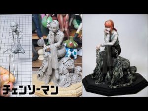 【チェンソーマン】マキマさんのフィギュアを作ってみた【粘土】How to make a figure of Makima -Chainsaw man-