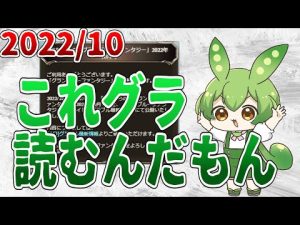 2022/10　これグラ読むんだもん【ずんだもん解説動画】