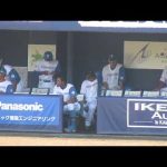 ベンチで応援する佐藤 龍世や万波中正 【イースタン日ハム対 千葉ロッテ2022年10月2日】